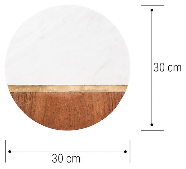 MARBLE KITCHEN Tác kulatý 30 cm