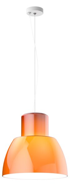 Nemo Lorosae, oranžové závěsné svítidlo se stínidlem ze skla, 1x60W E27, prům. 40cm