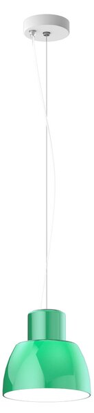 Nemo Lorosae, zelené závěsné svítidlo se stínidlem ze skla, 1x60W E27, prům. 20cm