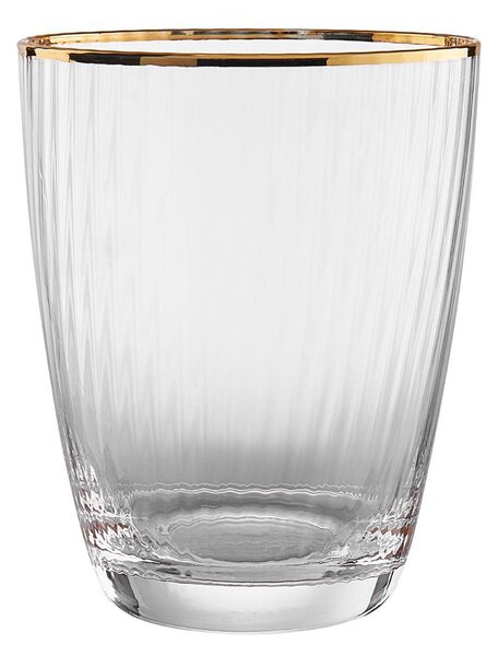 GOLDEN TWENTIES Sklenice na vodu se zlatým okrajem 300 ml