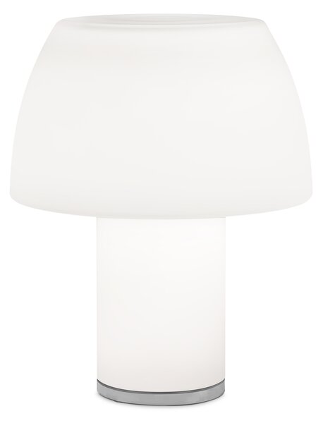 Nemo Lorosae, bílá stolní lampička se stínidlem ze skla, USB-C, 3W LED 2700, výška 25cm, IP55