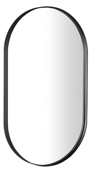Sapho PUNO oválné zrcadlo v rámu 40x70cm, černá mat