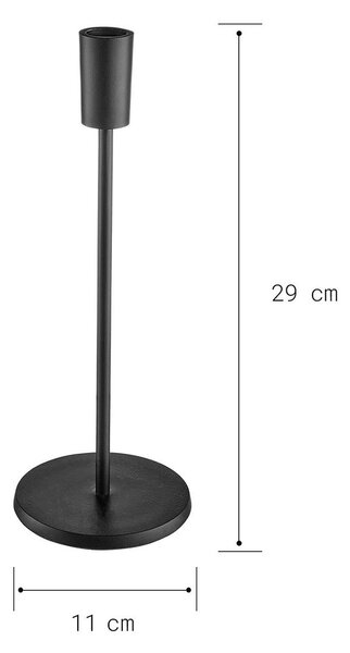 HIGHLIGHT Svícen kovový 29 cm - černá