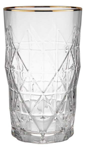 UPSCALE Sklenice na long drink se zlatým okrajem 460 ml