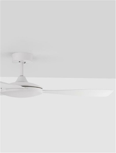NOVA LUCE stropní ventilátor BLAIRE tělo z hliníku matná bílá a sklo 3ABS bílé listy 9952360