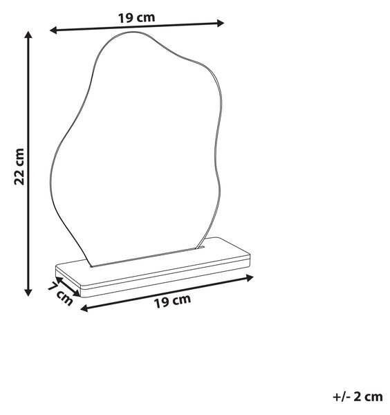 Stojací zrcadlo LOZERE 19 cm 22 cm Bambus Světle hnědá