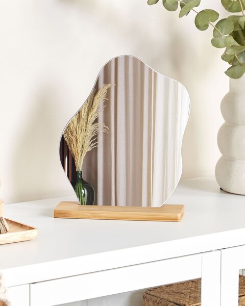 Stojací zrcadlo LOZERE 19 cm 22 cm Bambus Světle hnědá