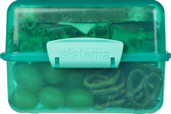 Sistema Dělený svačinový box Lunch Cube s 2 oddíly 1,4 l, mátová