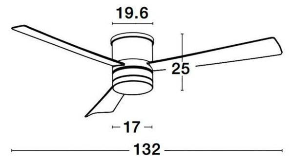 NOVA LUCE stropní ventilátor se světlem SATIN broušený nikl ocel a sklo dřevěné listy 5 rychlostí 35W LED 18W 3000K 9953016