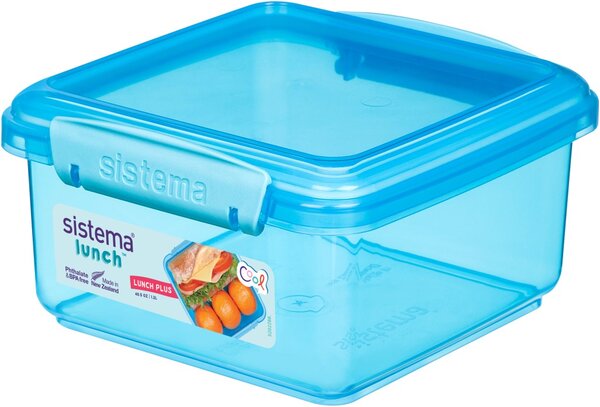 Sistema Dělený svačinový box Lunch Plus 1,2 l, modrá