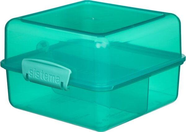 Sistema Dělený svačinový box Lunch Cube s 2 oddíly 1,4 l, mátová