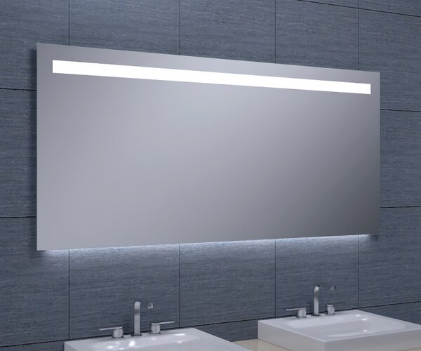Zrcadlo s horním LED osvětlením 1400x650 mm, spodní podsvícení (bssMFC65-14)