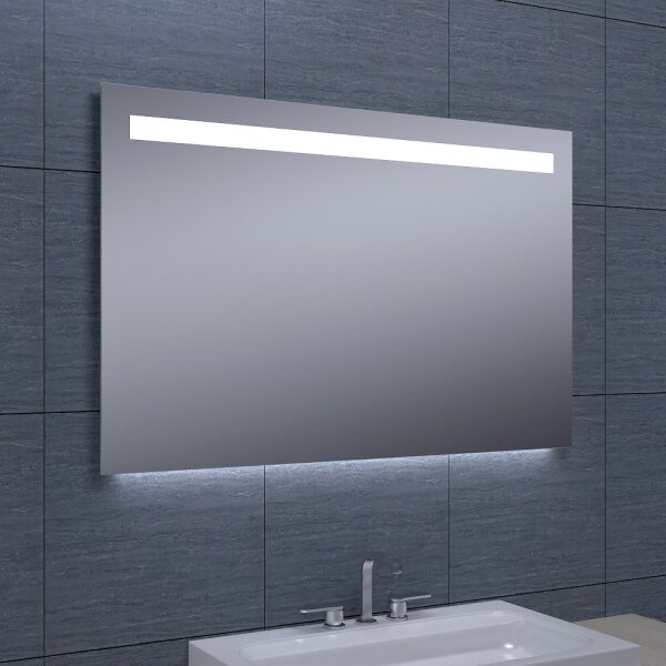 Zrcadlo s horním LED osvětlením 1000x650 mm, spodní podsvícení (bssMFC65-10)