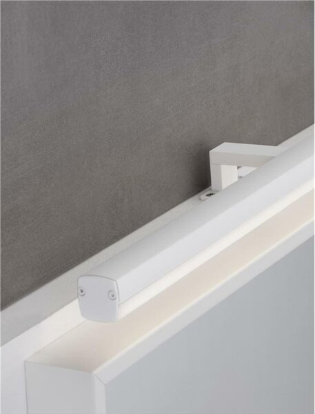 NOVA LUCE svítidlo na zrcadla GLIM bílý hliník a akryl LED 18W 230V 3000K IP44 787016