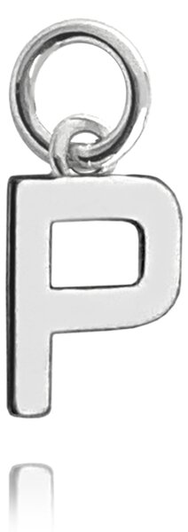 MINET Stříbrný přívěs drobné písmeno "P" JMAS900PSP00