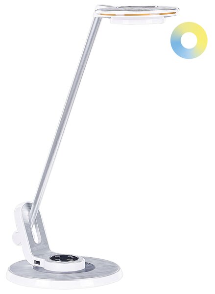 LED stolní lampa CORVUS se stmívačem Kov Bílá/Stříbrná
