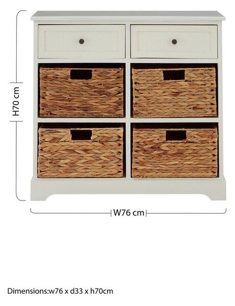 Slonovinová komoda z masivu pavlovnie 76x70x33 cm Vermont – Premier Housewares