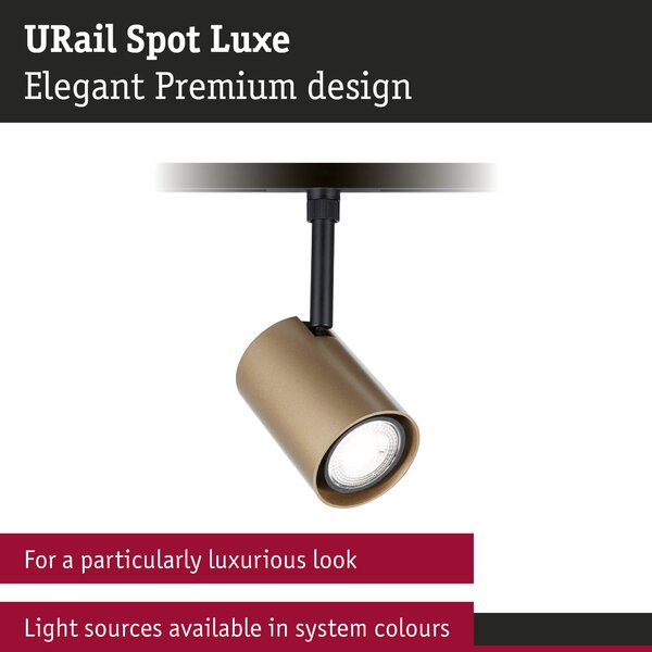 Paulmann 94917 Luxe, spot pro Urail system, max. 1x10W GU10, matná černá/matná zlatá