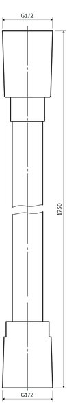 Omnires sprchová hadice 175 cm stříbrná SILVER-X175SL