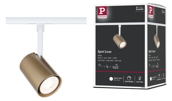Paulmann 94916 Luxe, spot pro Urail system, max. 1x10W GU10, signální bílá/matná zlatá