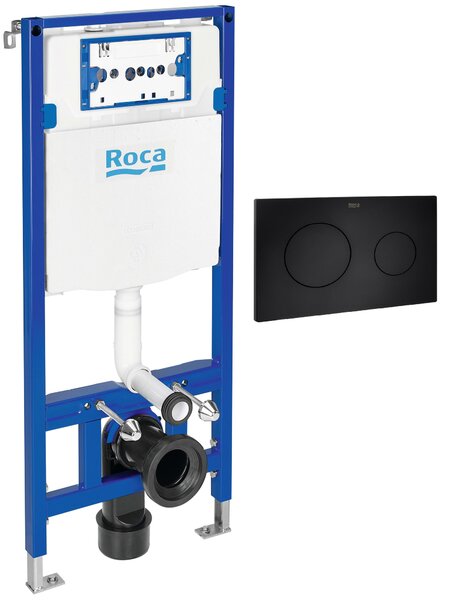 Sada podomítkový WC modul Roca Duplo One A890070020, splachovací tlačítko Roca PL A890189206