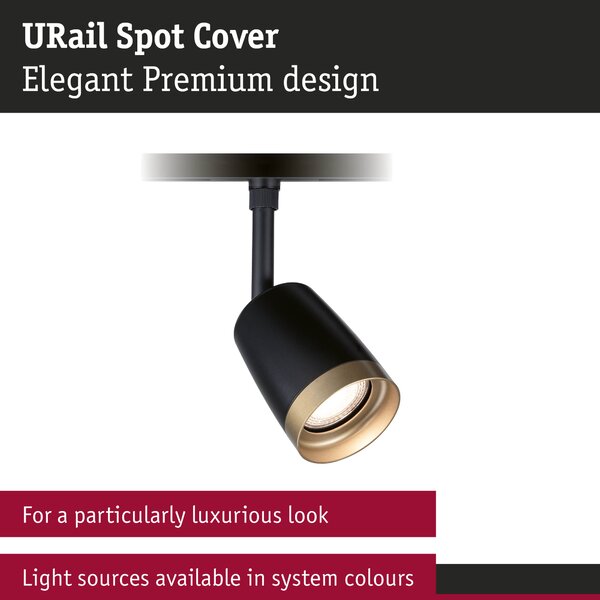 Paulmann 93137 Cover, spot pro Urail system, max. 1x10W GU10, matná černá/matná zlatá