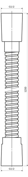 Omnires sprchová hadice 125 cm chrom 022-XCR