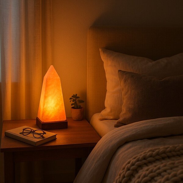 Oranžová solná lampa (výška 28 cm) Nepal – Premier Housewares