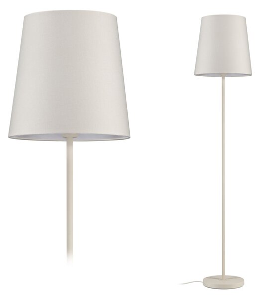 Paulmann 80103 Stellan, stojací lampa z kovu a krémové látky, 1x20W LED E27, výška 161cm