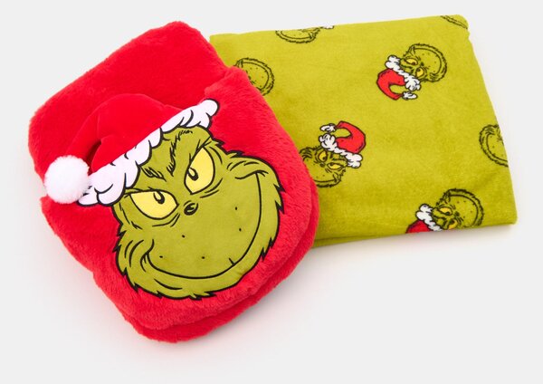 Sinsay - Deka a ohřívač nohou Grinch - červená