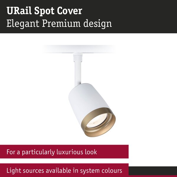 Paulmann 93136 Cover, spot pro Urail system, max. 1x10W GU10, signální bílá/matná zlatá