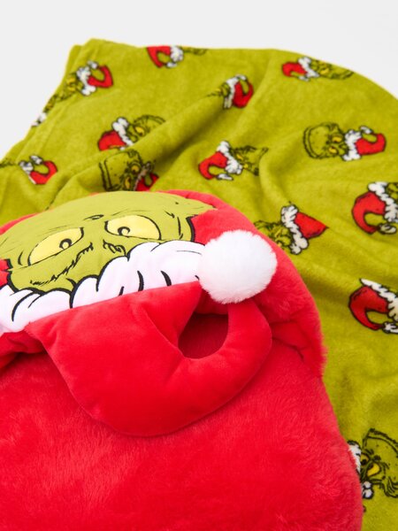 Sinsay - Deka a ohřívač nohou Grinch - červená