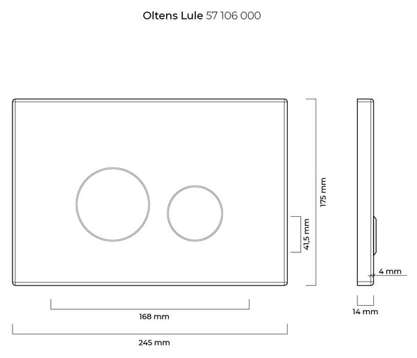 Oltens Lule splachovací tlačítko pro WC bílá/chrom/bílá 57201000