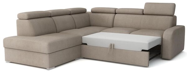 Sedací souprava OSLO L | 265x250 cm | rozkládací + 2x úložný prostor | polohovatelné záhlavníky | VÝBĚR TKANIN