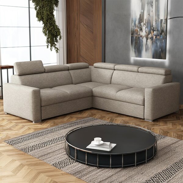 Sedací souprava PEDRO L | 250x250 cm | P | rozkládací + úložný prostor | polohovatelné záhlavníky | VÝBĚR TKANIN