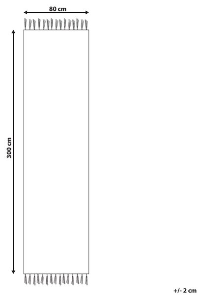 Koberec LORUT Pestrá 80 x 300 cm Bavlna Kelim