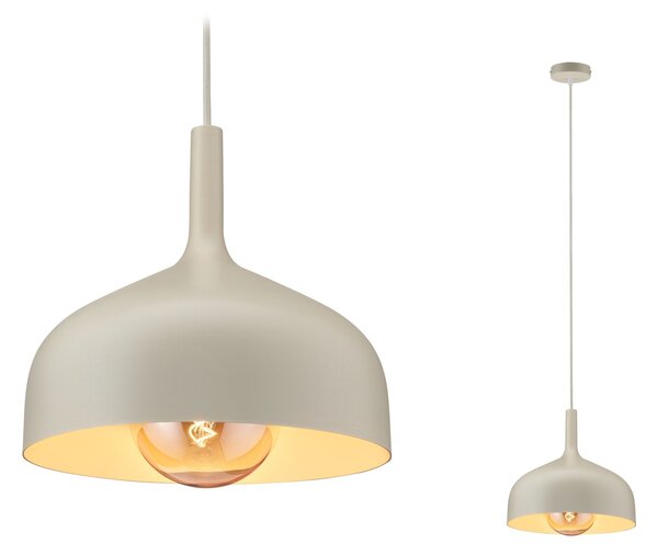 Paulmann 77064 Embla, krémové závěsné svítidlo, 1xE27, průměr 30cm