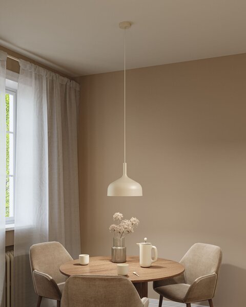 Paulmann 77064 Embla, krémové závěsné svítidlo, 1xE27, průměr 30cm