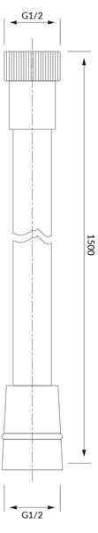 Omnires sprchová hadice 150 cm černá 029BL