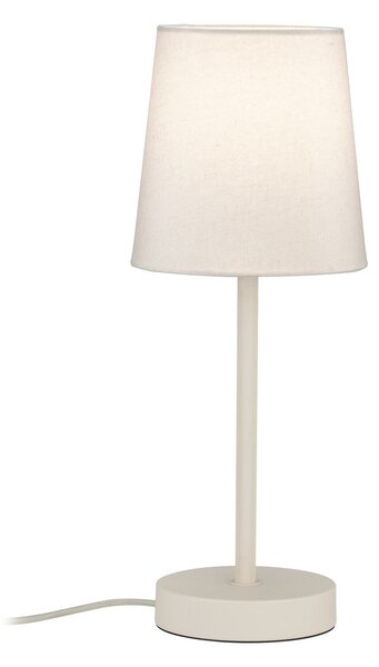 Paulmann 80102 Stellan, stolní lampička z kovu a krémové látky, 1x20W LED E27, výška 40cm