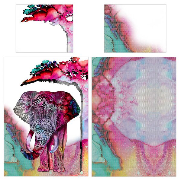 Povlečení Veba GEON tisk Africké léto slon Velikost: 140x200 cm + 70x90 cm