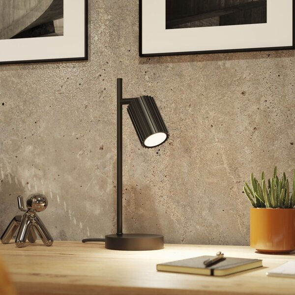 Paulmann 94923 Lirena, černá stolní lampa s 1 reflektorem 1xGU10, výška 35cm
