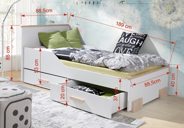 Meblobed Postel pro mládež Caren Velikost spací plochy: 200x90