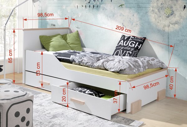 Meblobed Postel pro mládež Caren Velikost spací plochy: 200x90