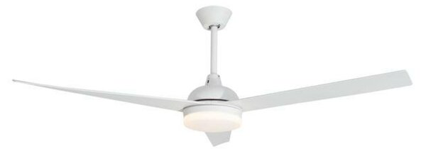 NOVA LUCE stropní ventilátor se světlem FLOW matná bílá ocel a sklo bílá 5ti rychlostní dálkové ovládání 37W LED 3000K 9953198