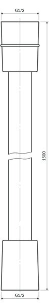 Omnires sprchová hadice 150 cm černá 028BL
