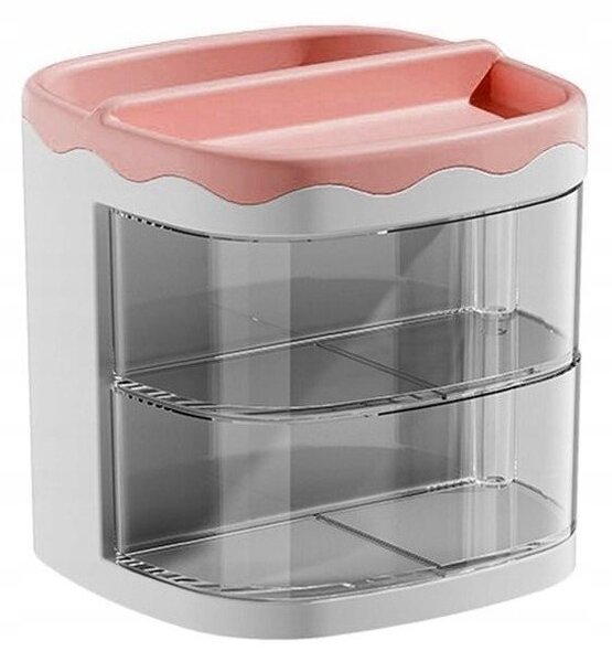 Kosmetický organizér, box do koupelny, pokoje v růžové barvě