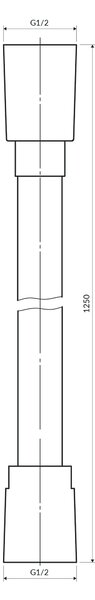 Omnires sprchová hadice 125 cm stříbrná SILVER-X125SL