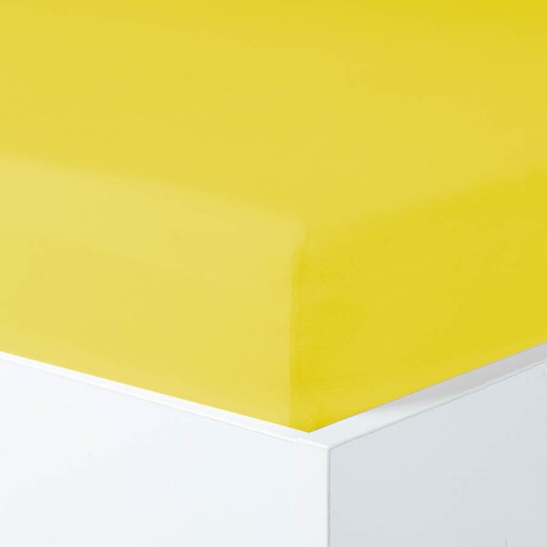 Napínací prostěradlo MAKO JERSEY s elastanem žlutá Velikost: 90-100x200-220 cm