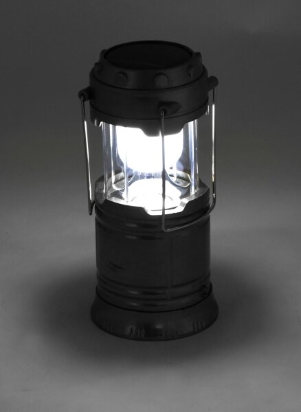 LED Přenosná solární lampa LED/1200mAh černá